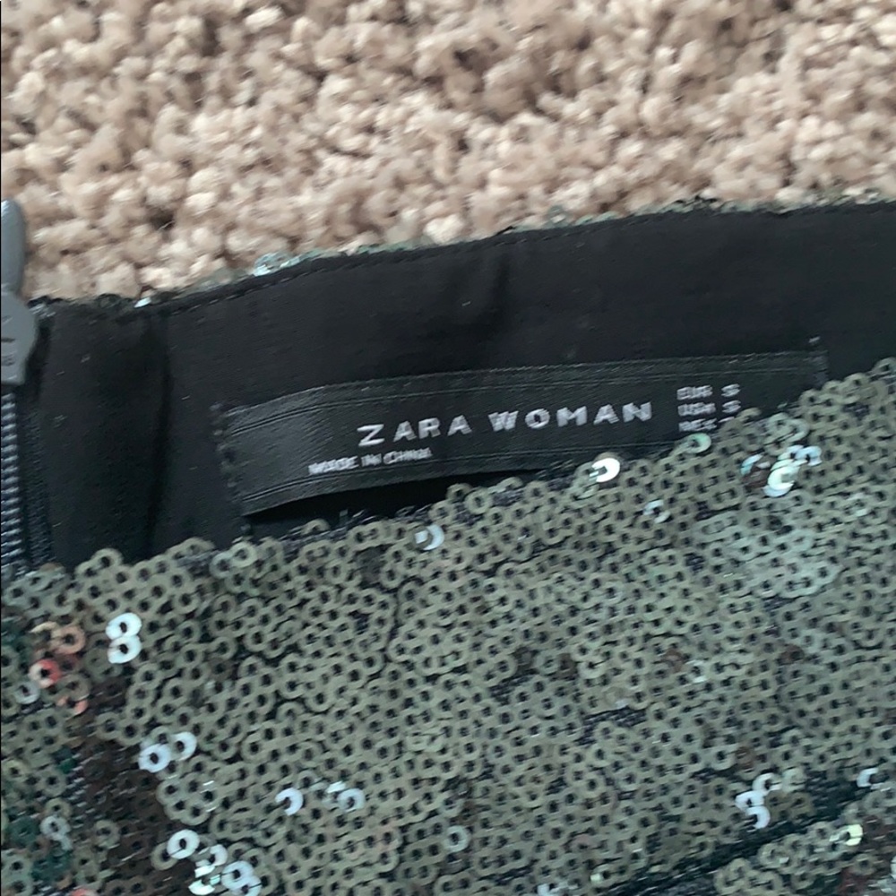 NYE sparkly skirt in grey/green. Zara. Size small